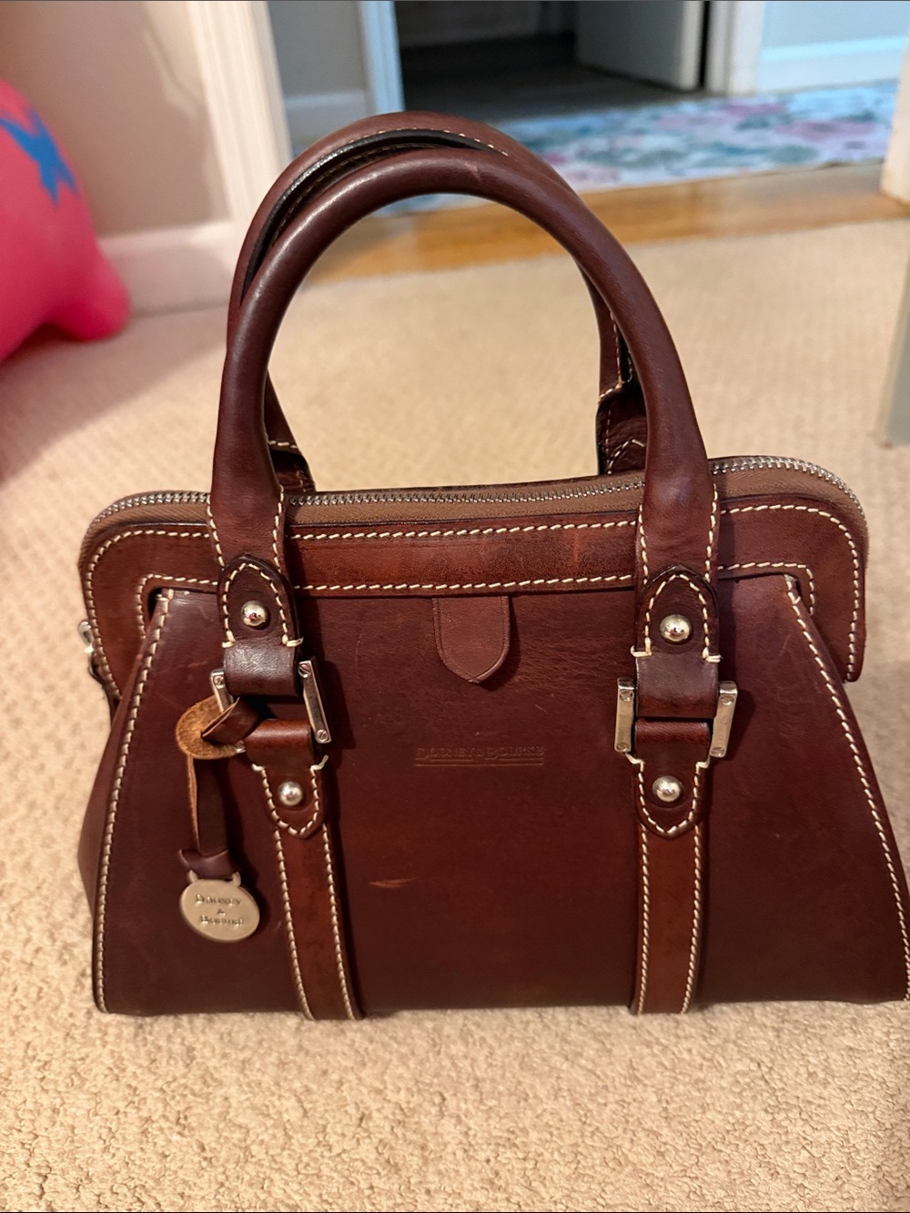 Dooney & Bourke Chocolate Brown Leather Satchel - Picture 11 of 11